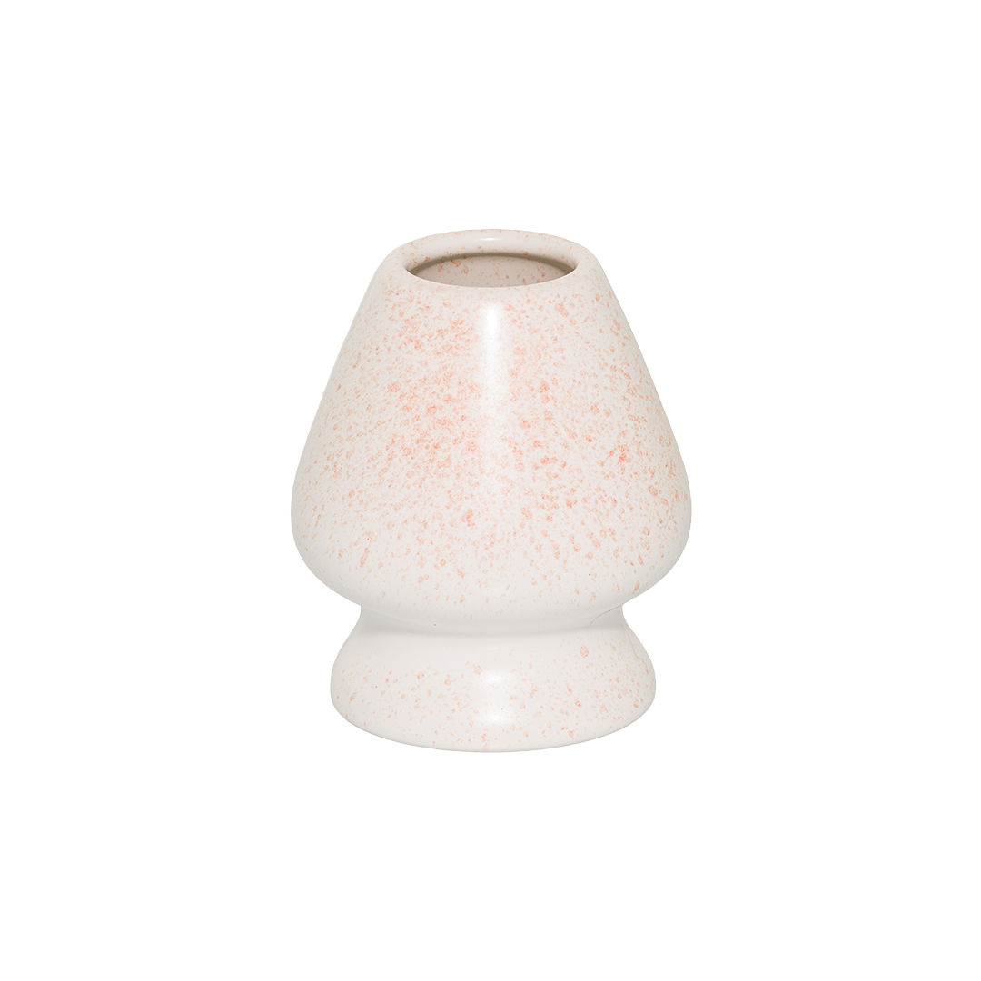 Kami Matcha Besenhalter weiss gepunktet