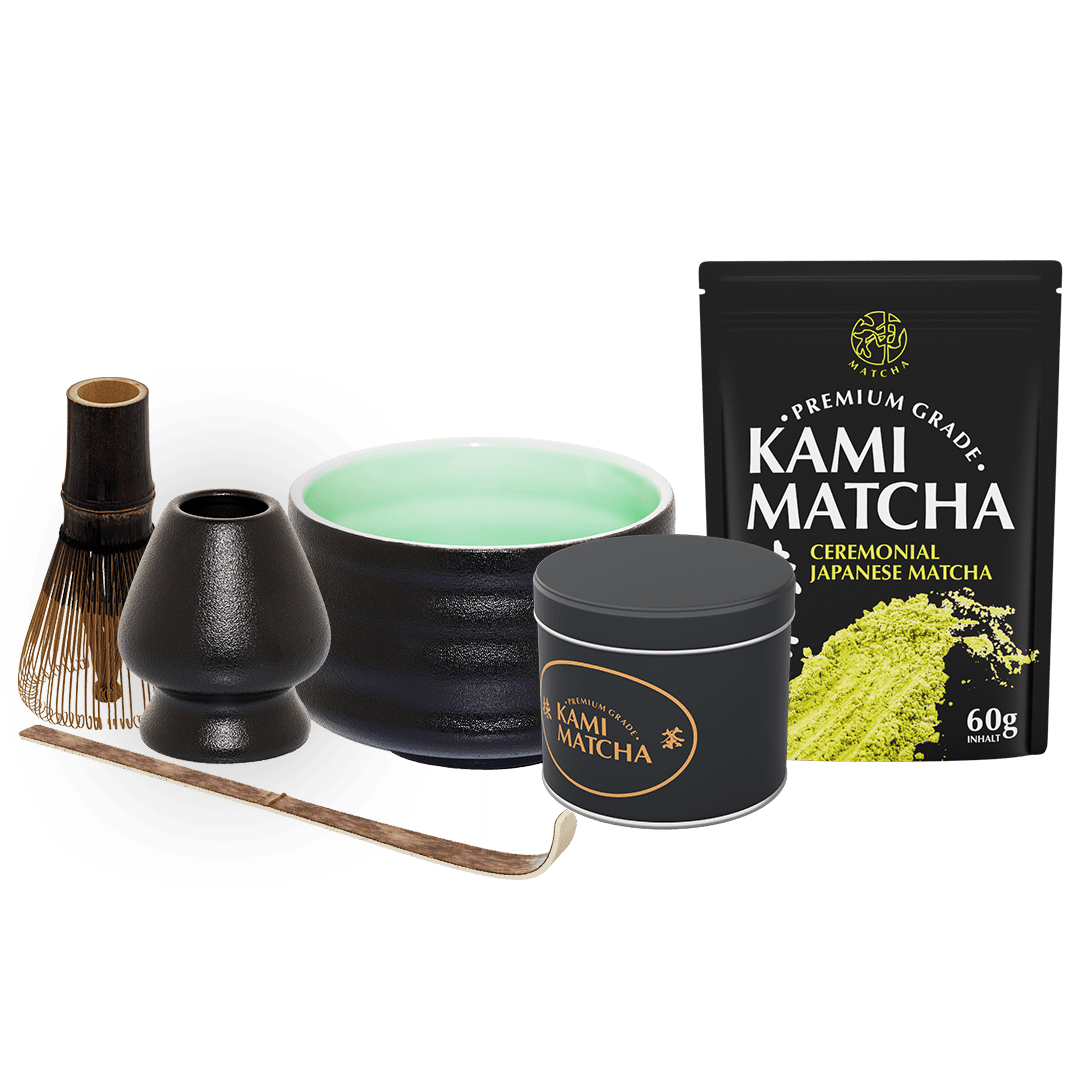 Kami Matcha Set - Schwarz Mint Dunkel