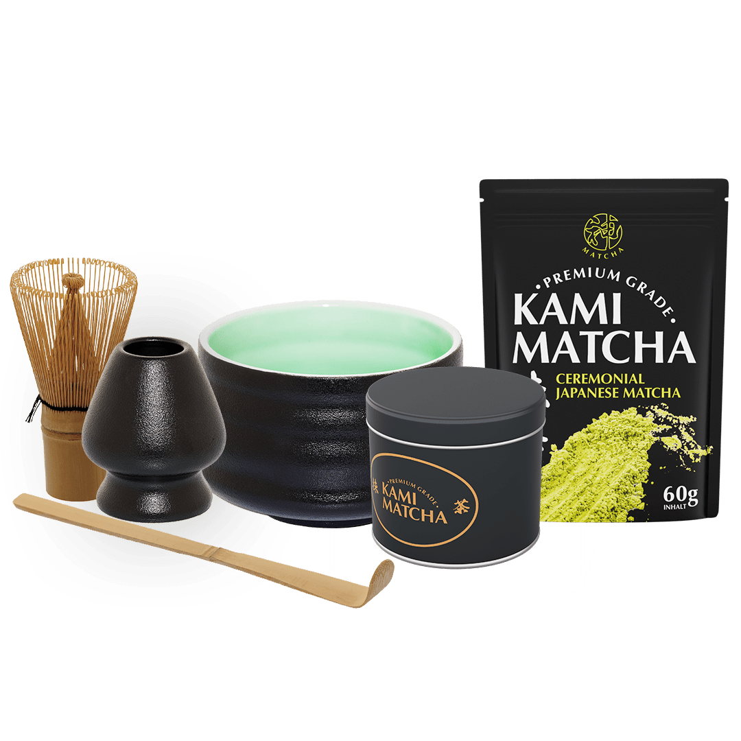 Kami Matcha Set - Schwarz Mint Hell